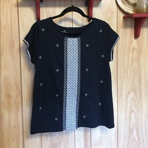 S Talbots Embroidered Top